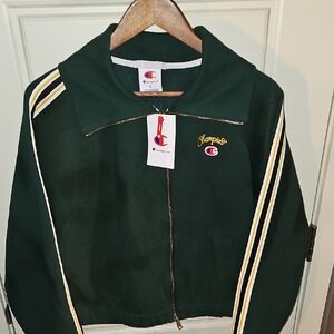 Champion Forest Green Jacket with Yellow Accents